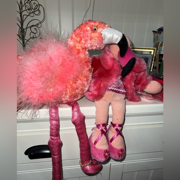 Aurora foo foo flamingo Plush, Ganz fancy flamingo, m&m flamingo bank  jar - Picture 3 of 10